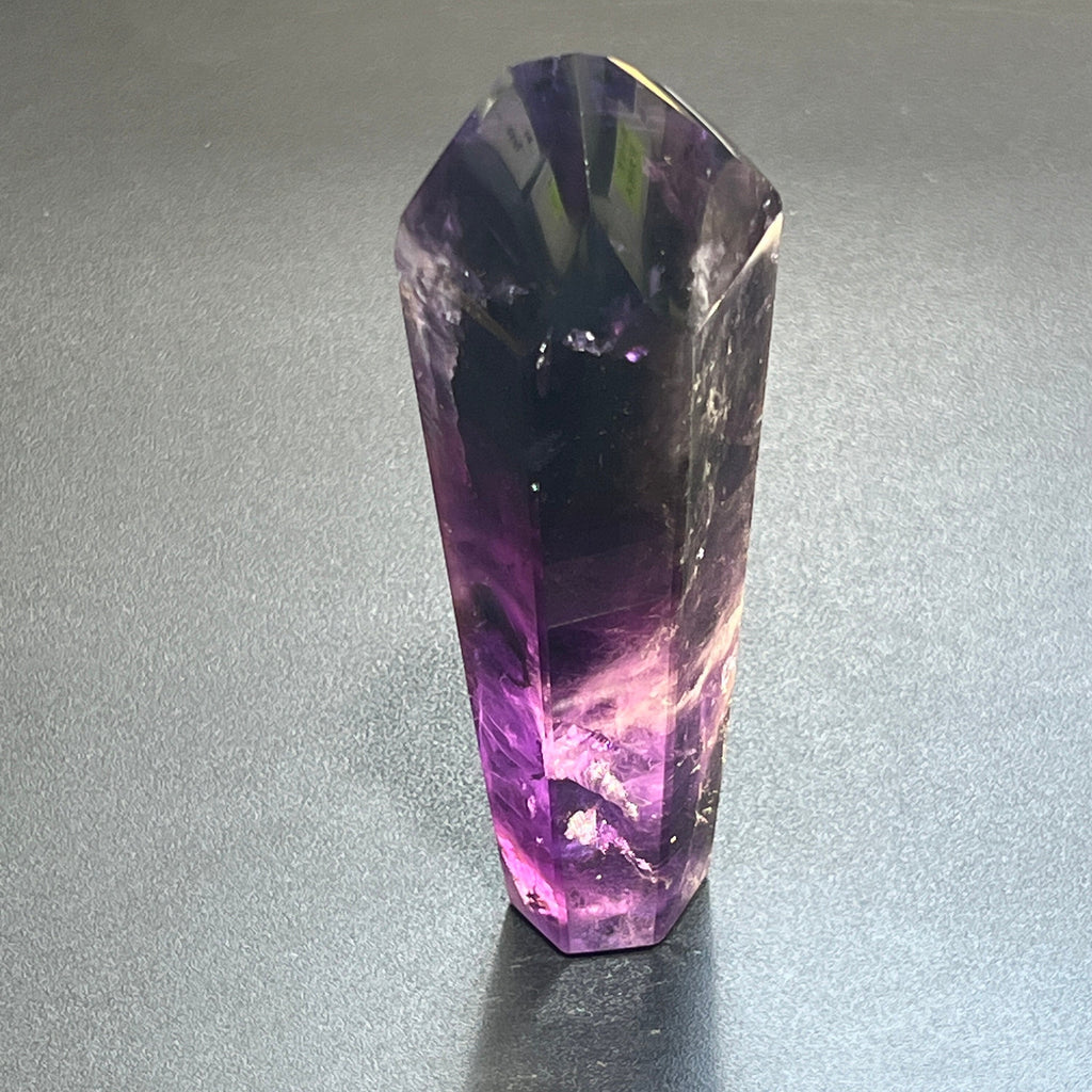 Dark Amethyst Faceted Crystal Tower, 4 to 6 Inches