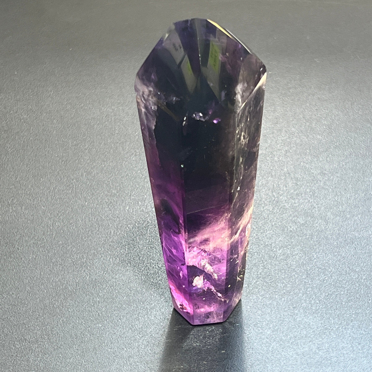 Dark Amethyst Faceted Crystal Tower, 4 to 6 Inches