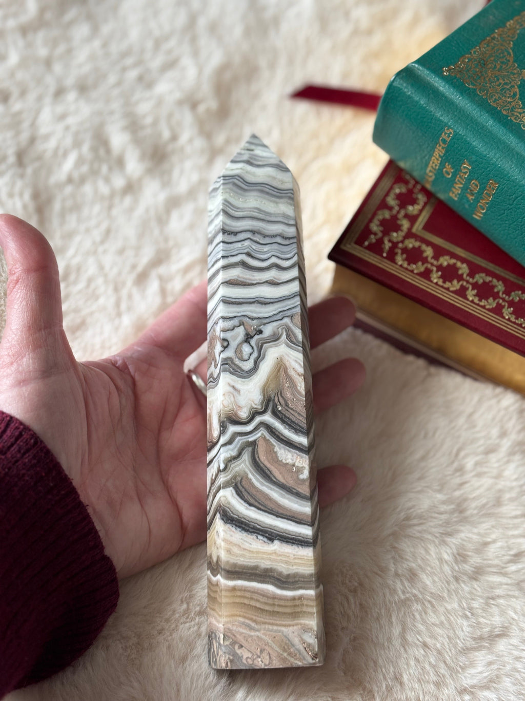 Extra Large Zebra Calcite Crystal Tower