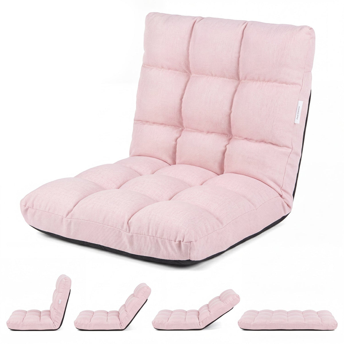 Folding meditation floor chair in light pink