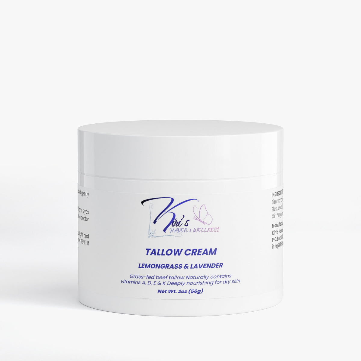 Tallow Cream Lemongrass & Lavender by Kiri's Haven