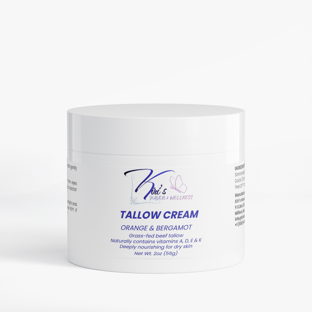 Tallow Cream Orange & Bergamot by Kiri's Haven