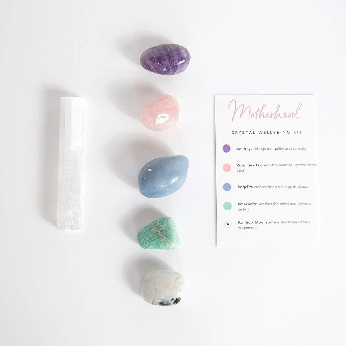 Chakra & Intention Crystal Kits with Selenite Wand