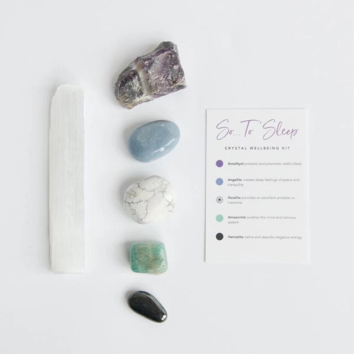 Chakra & Intention Crystal Kits with Selenite Wand