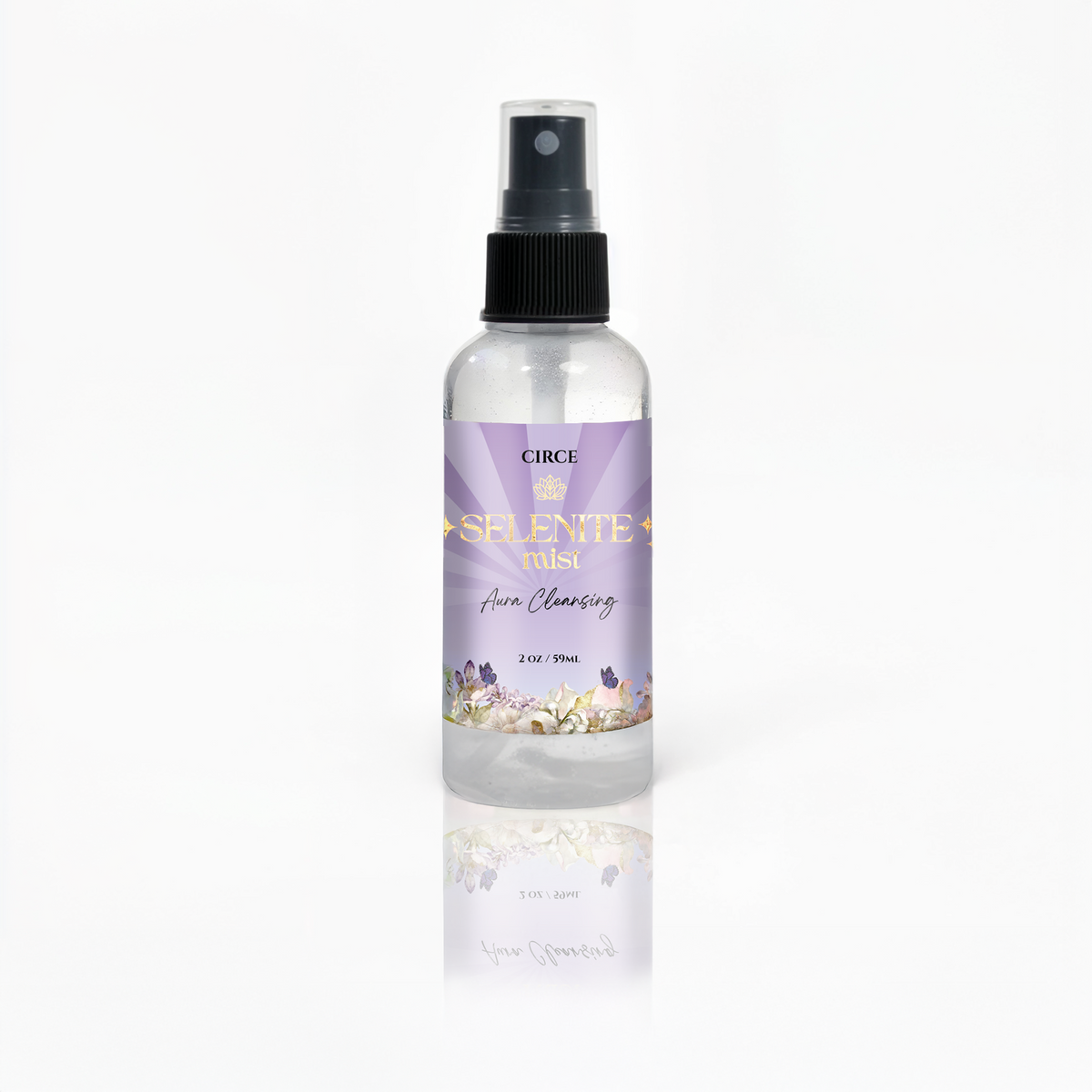 Selenite aura cleansing mist, 2 oz spray bottle