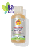 California Baby Super Sensitive unscented organic massage oil bottle