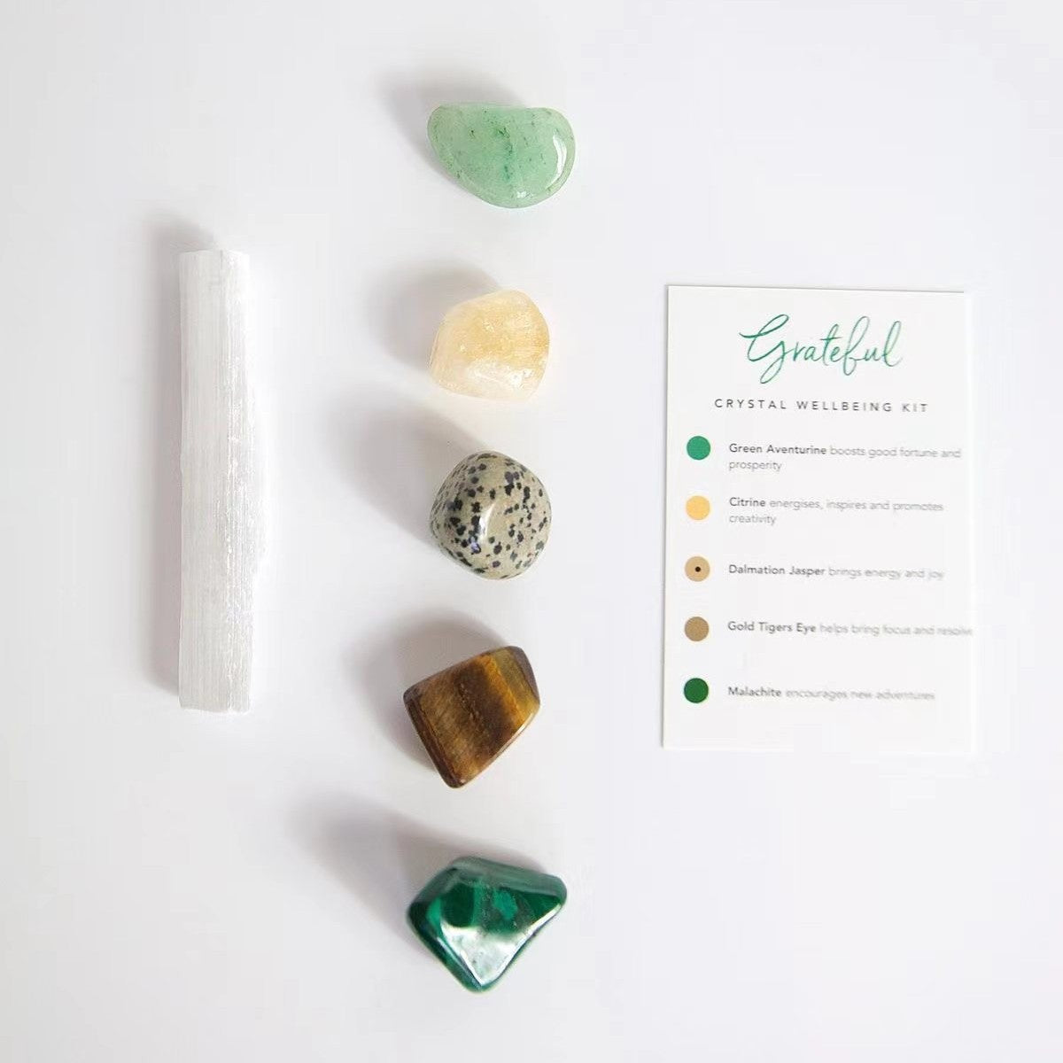 Chakra & Intention Crystal Kits with Selenite Wand