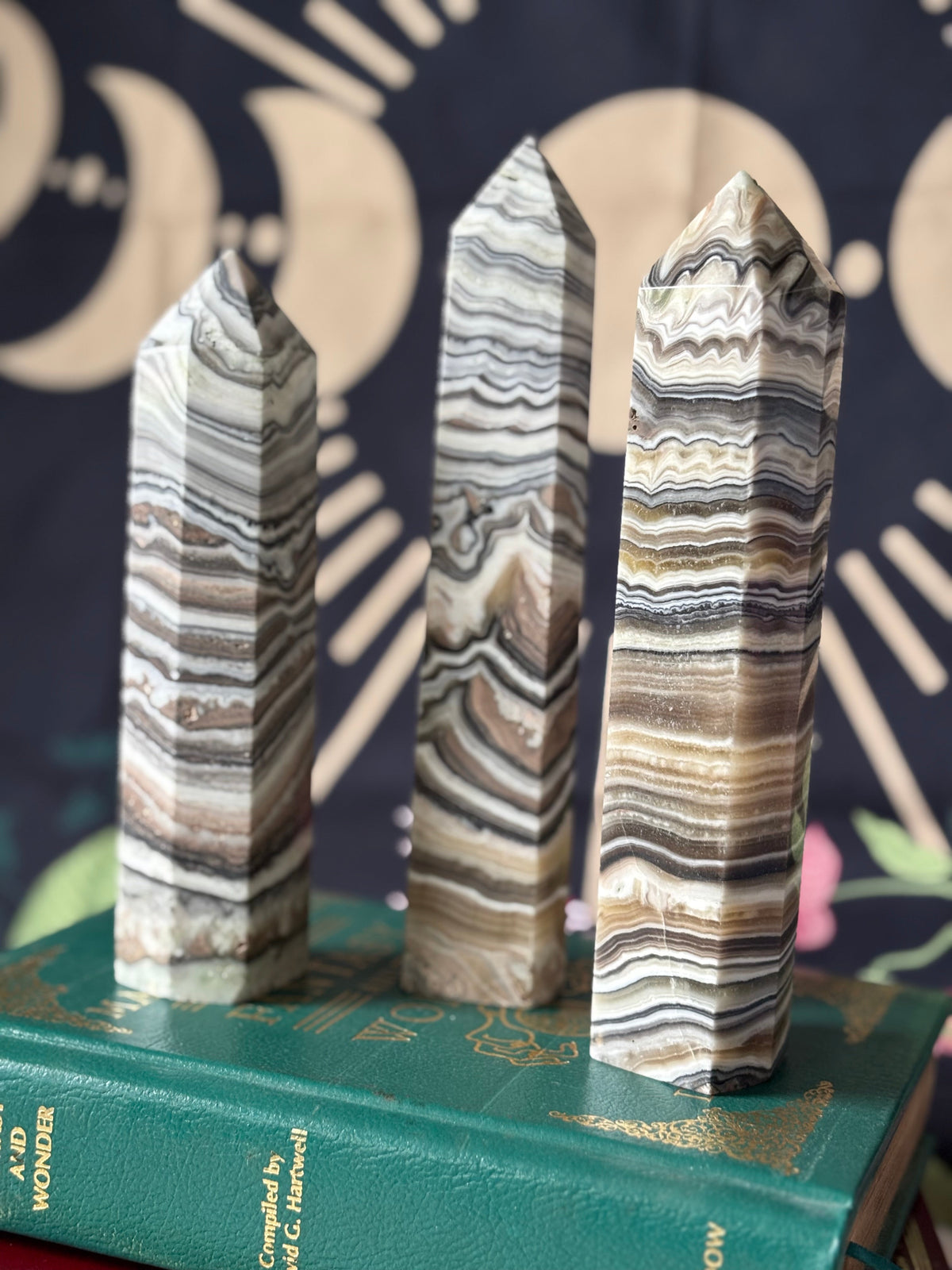 Extra Large Zebra Calcite Crystal Tower