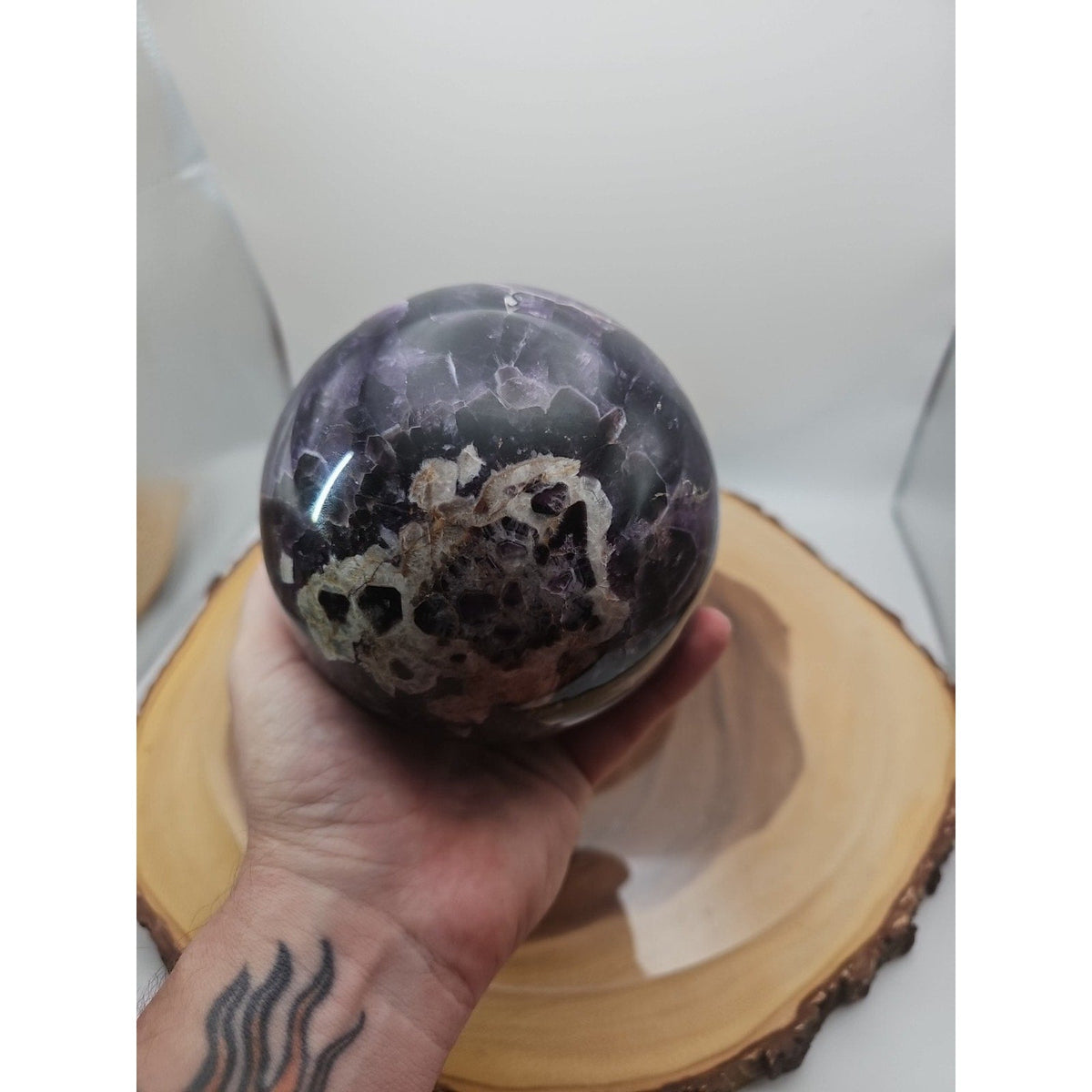 Dream Amethyst Crystal Sphere, 5.6 lb