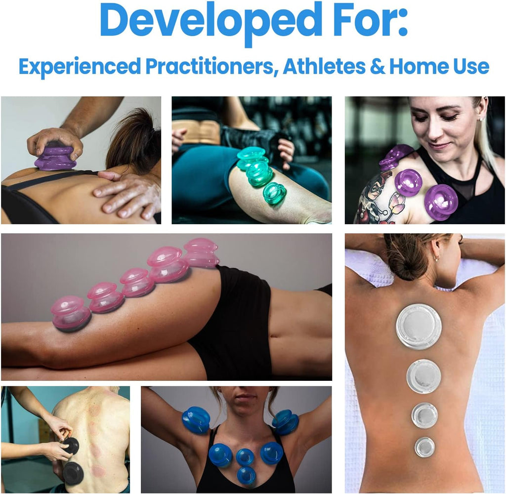 EDGE Pro Silicone Cupping Set, 8 Cups