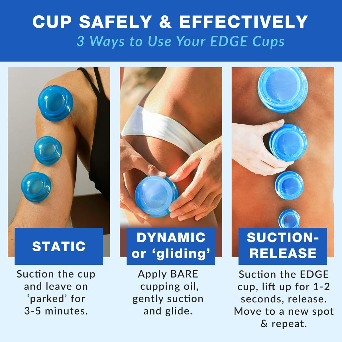 EDGE Pro Silicone Cupping Set, 8 Cups