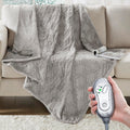 Hyde Lane heated throw blanket in snow leopard print