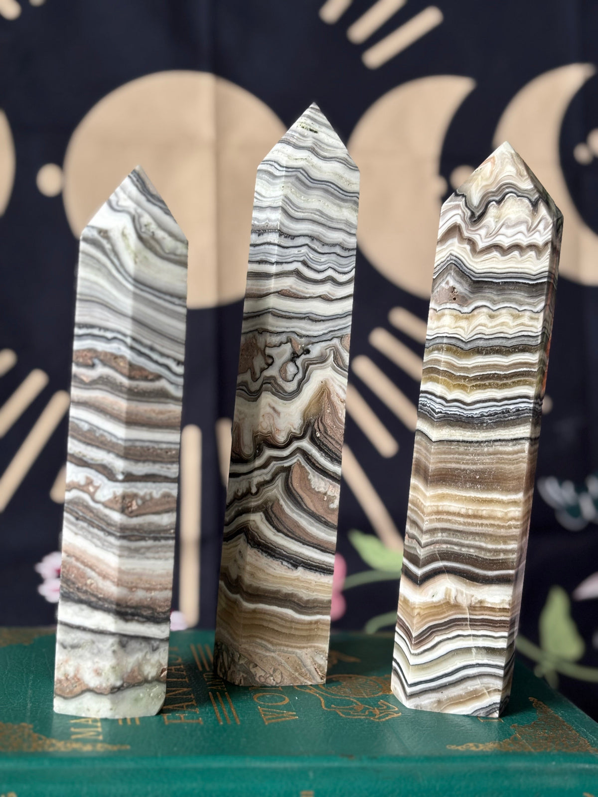 Extra Large Zebra Calcite Crystal Tower