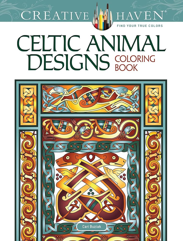 Creative Haven Celtic Animal Designs adult coloring book