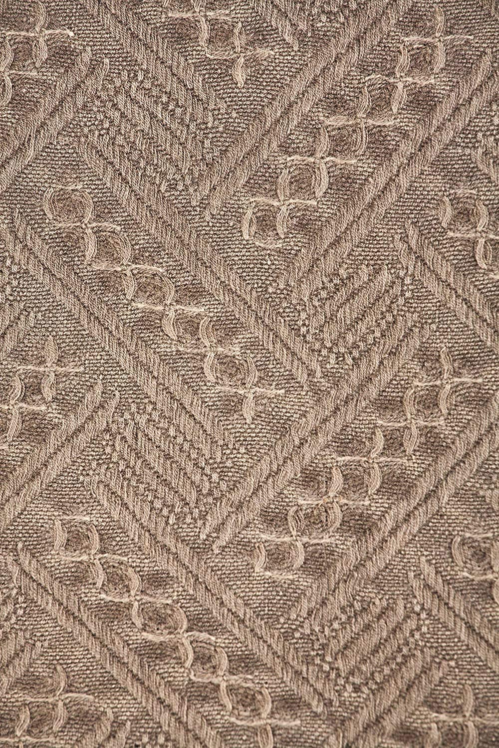 Kasentex Stone-Washed Cotton Knit Throw Blanket