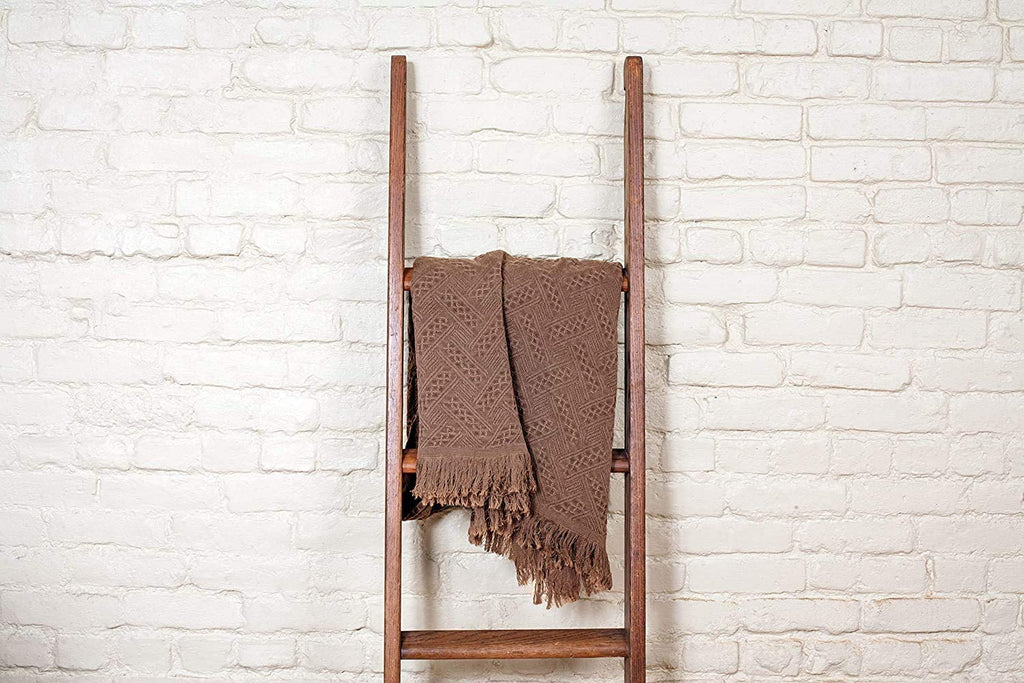 Kasentex Stone-Washed Cotton Knit Throw Blanket