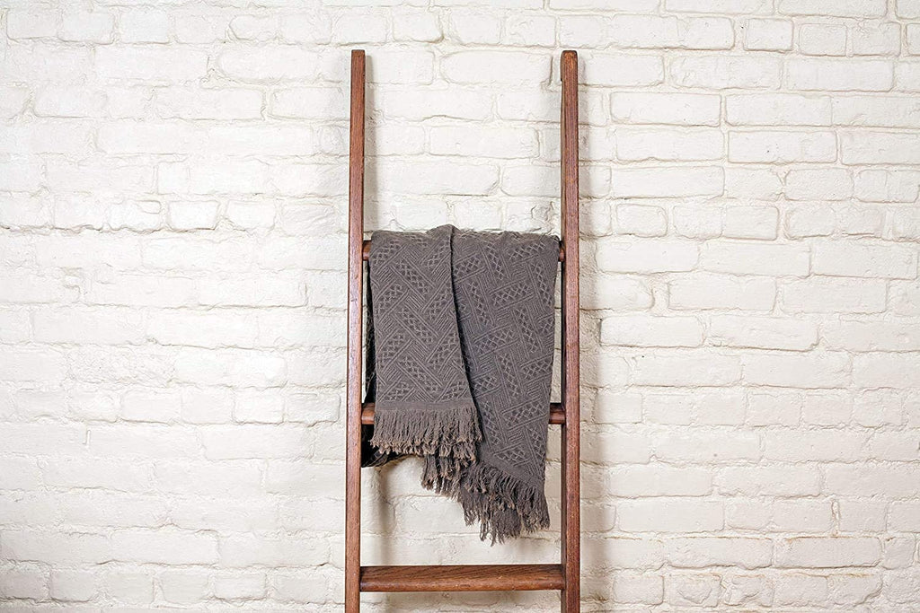Kasentex Stone-Washed Cotton Knit Throw Blanket