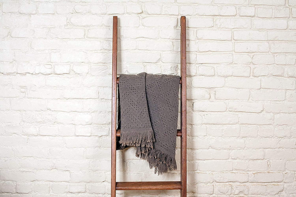 Kasentex Stone-Washed Cotton Knit Throw Blanket