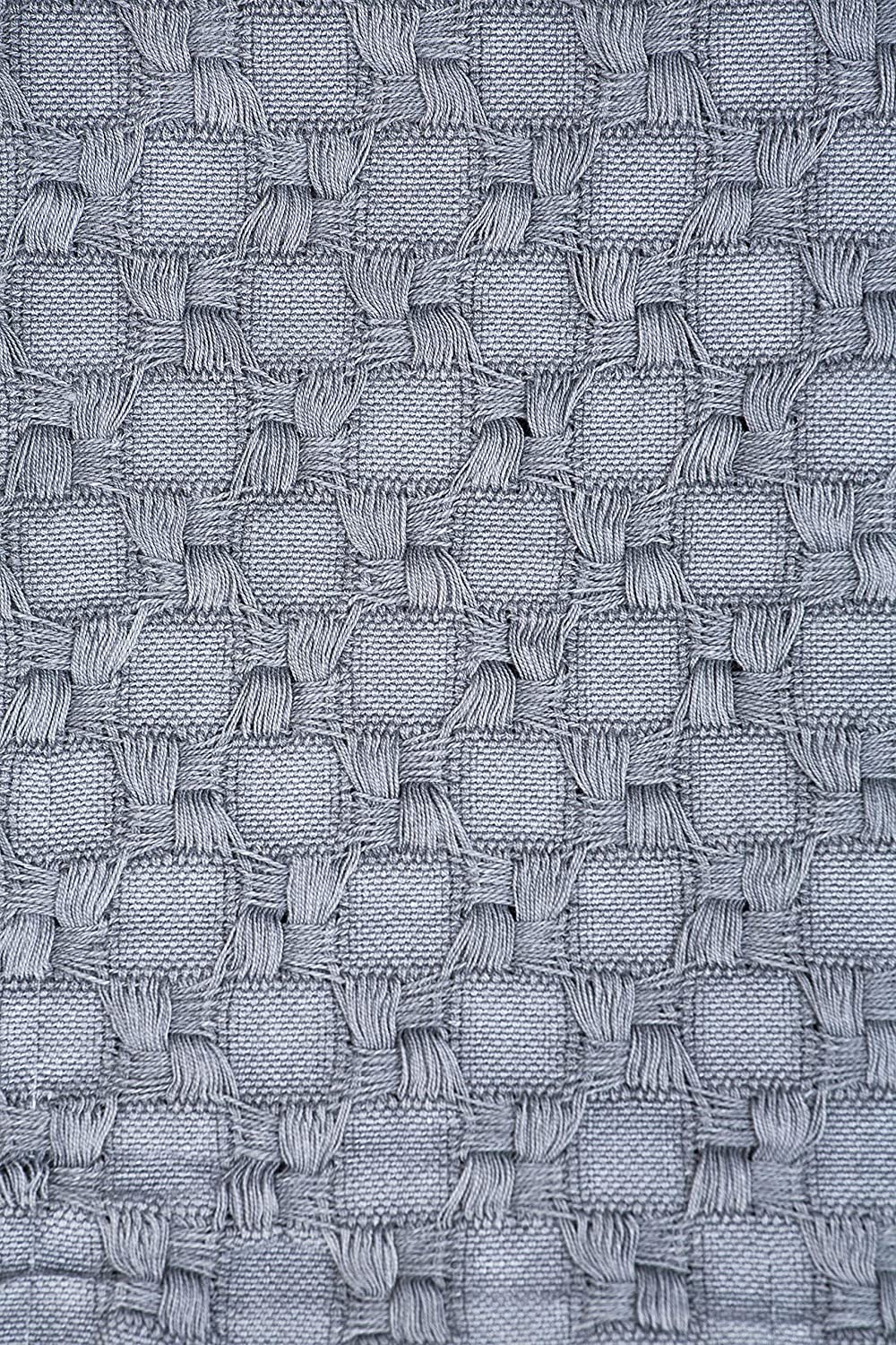 Kasentex Stone-Washed Cotton Knit Throw Blanket