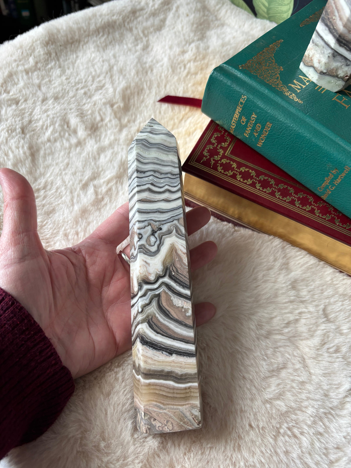 Extra Large Zebra Calcite Crystal Tower