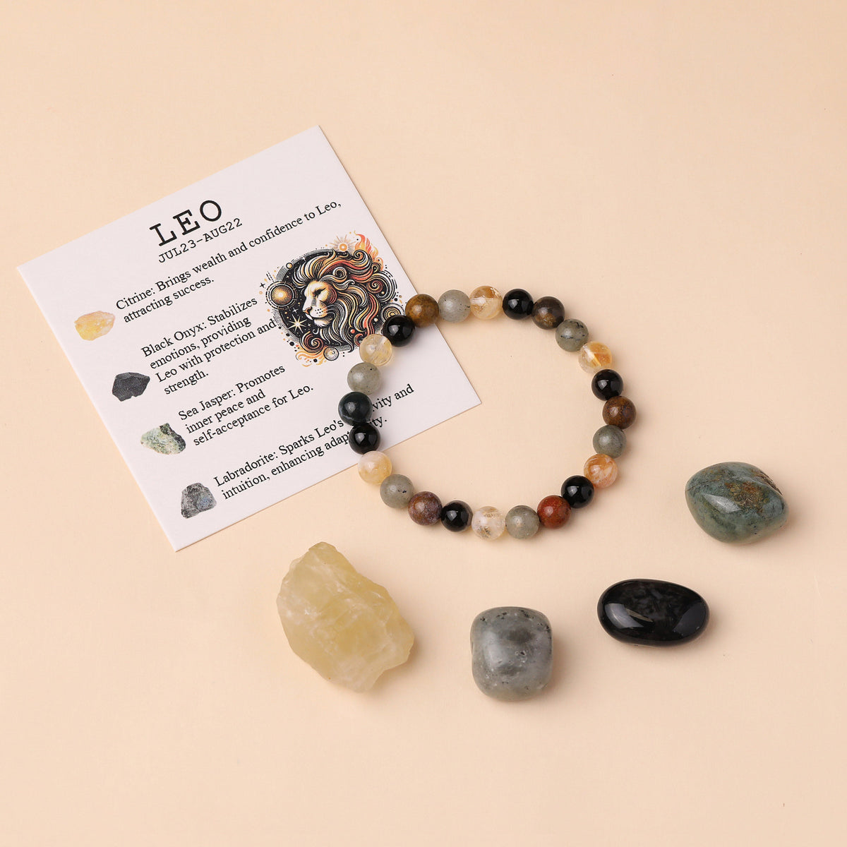 Assorted Zodiac Crystal Bracelet & Stone Sets