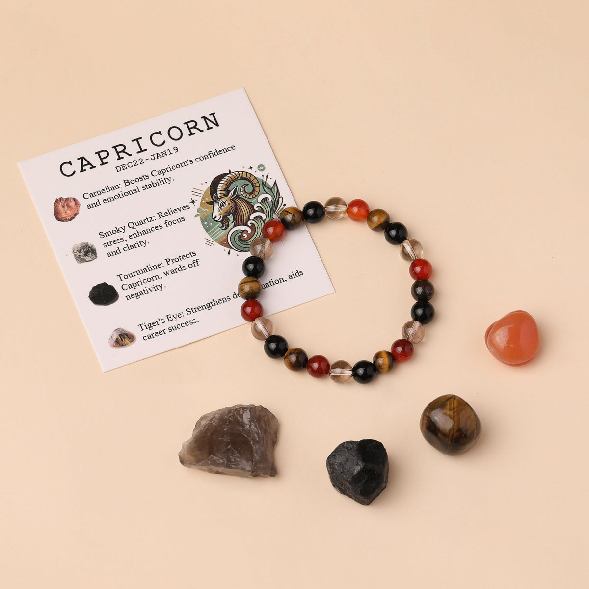 Assorted Zodiac Crystal Bracelet & Stone Sets