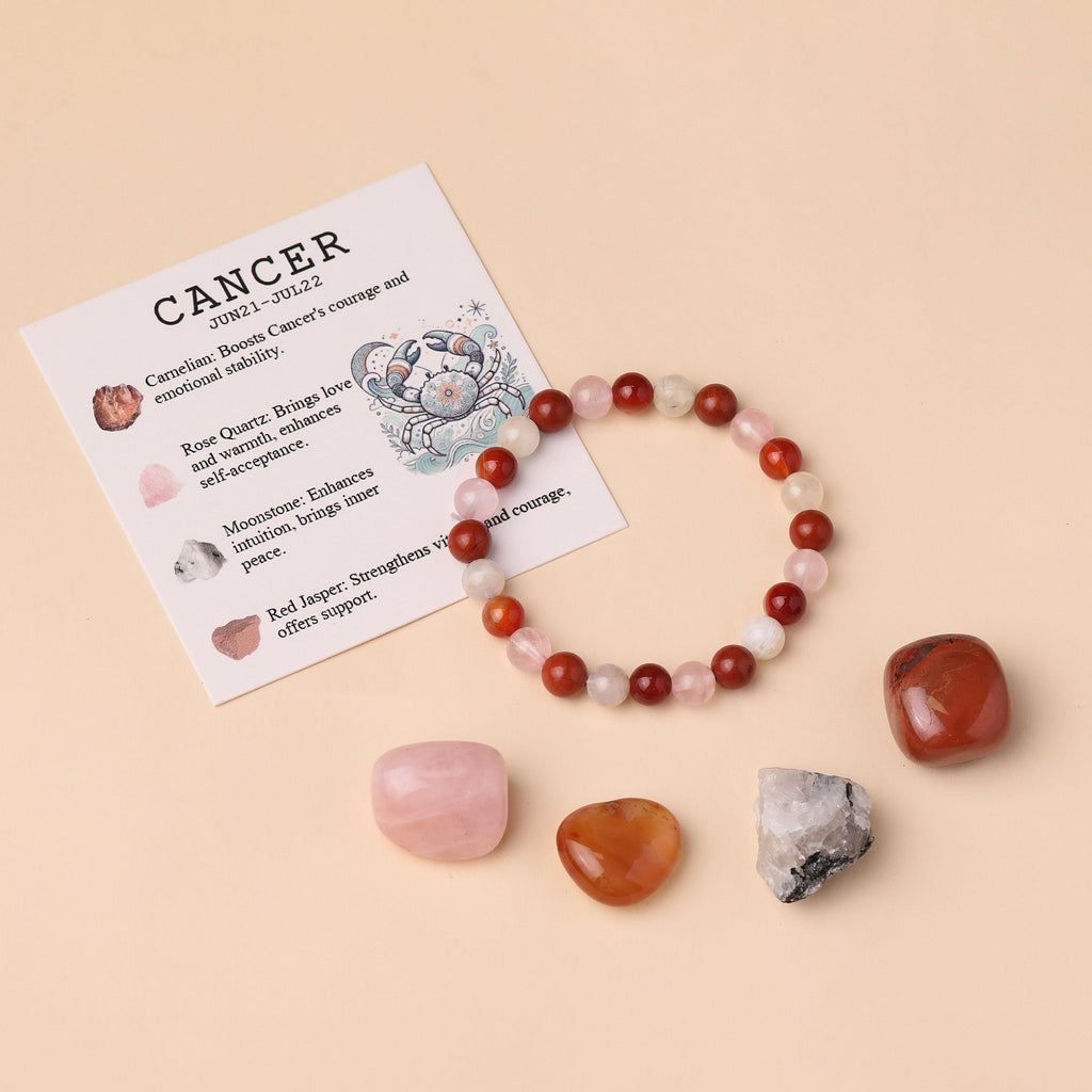 Assorted Zodiac Crystal Bracelet & Stone Sets