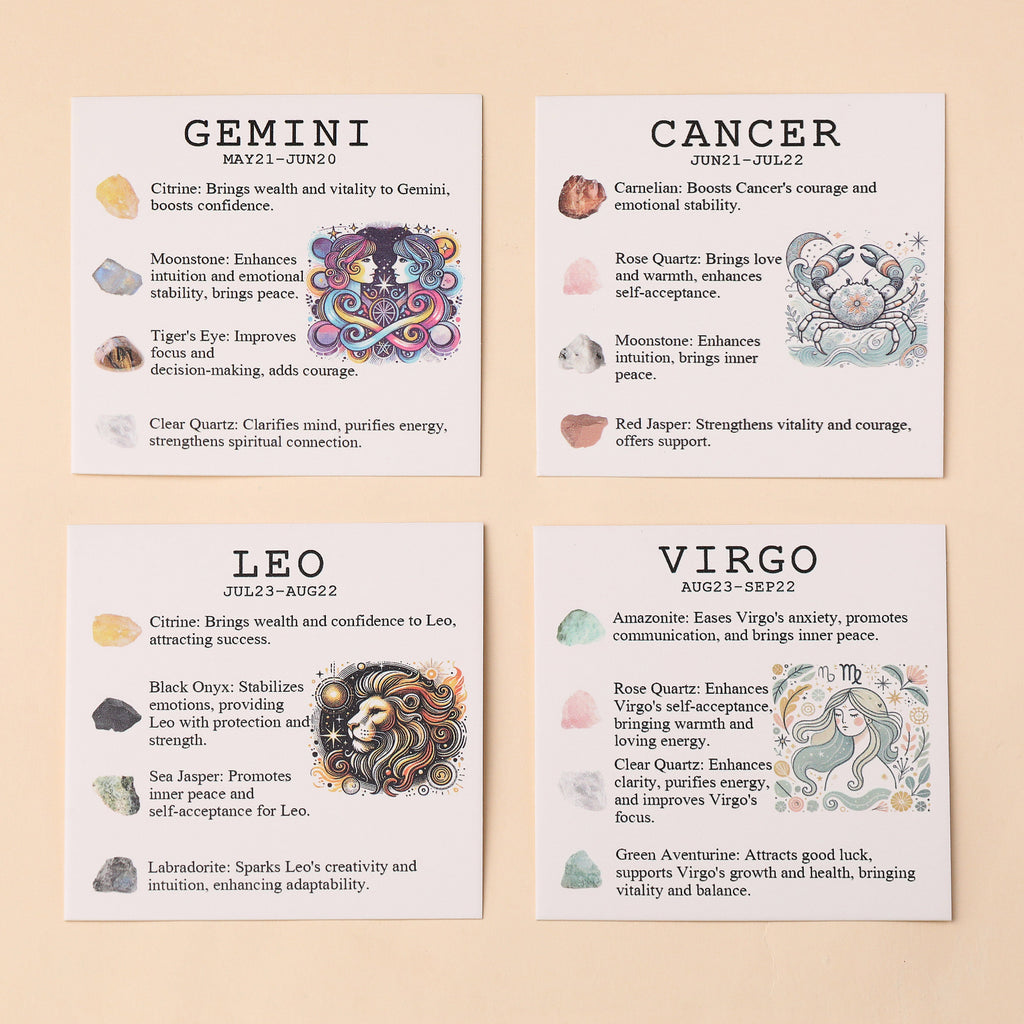 Assorted Zodiac Crystal Bracelet & Stone Sets