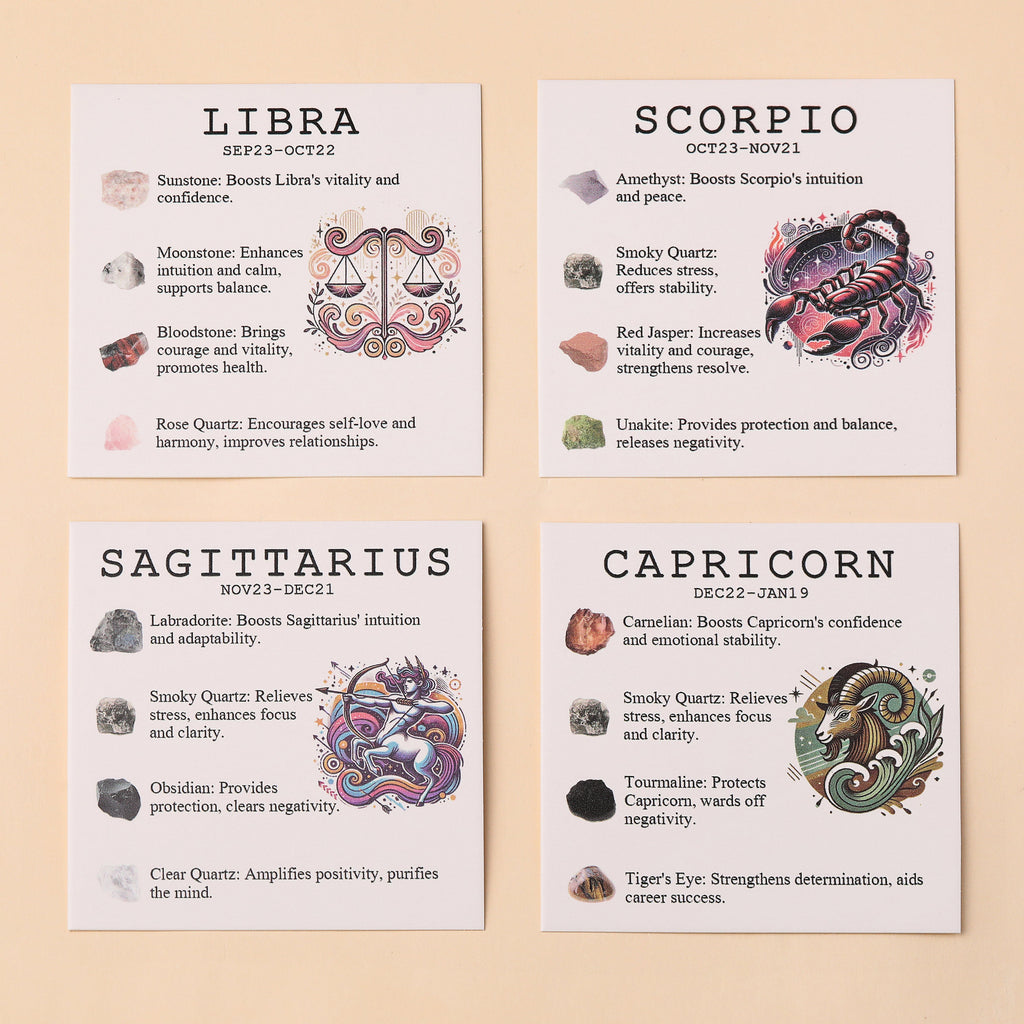 Assorted Zodiac Crystal Bracelet & Stone Sets