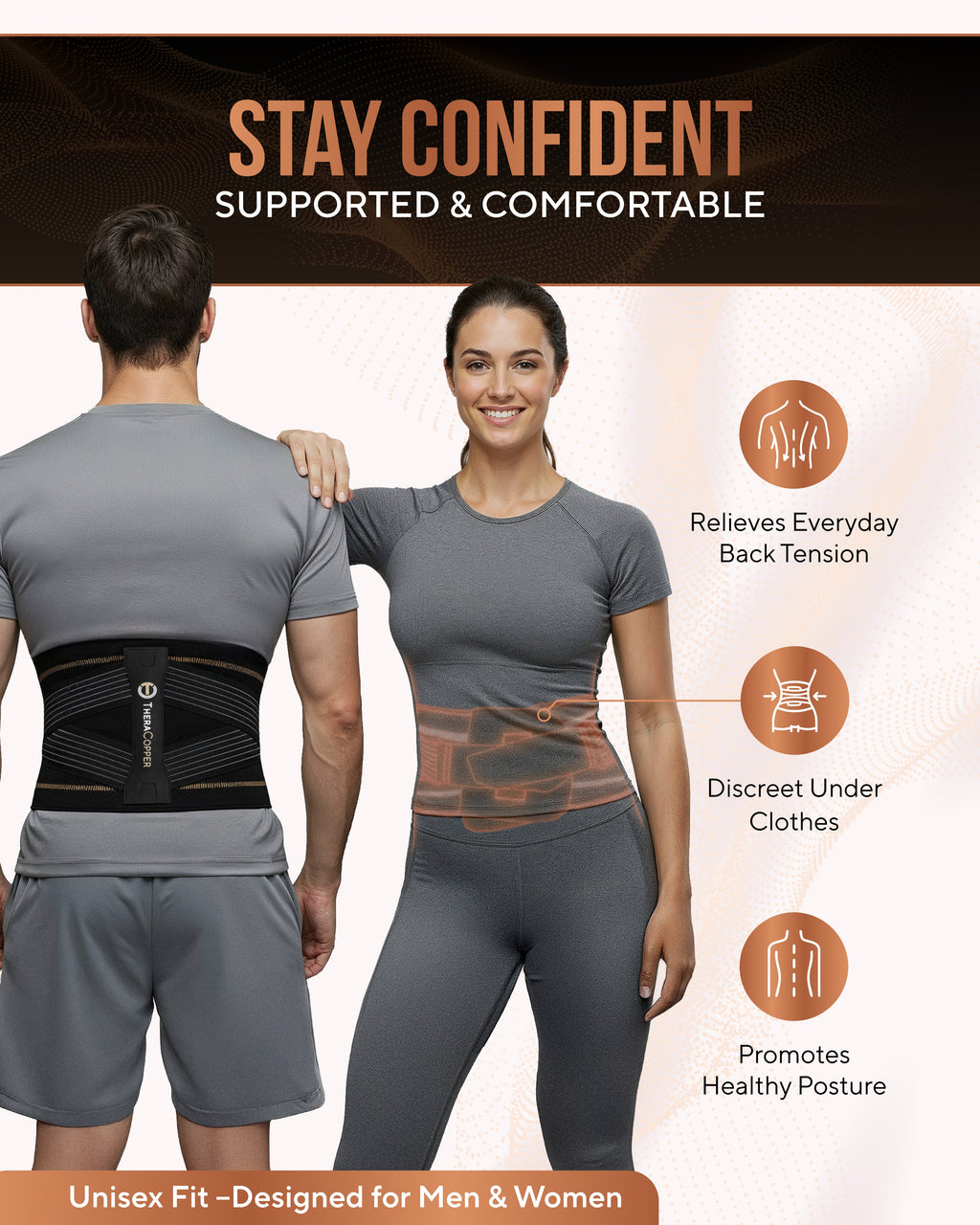 TheraCopper Copper-Infused Lower Back Brace