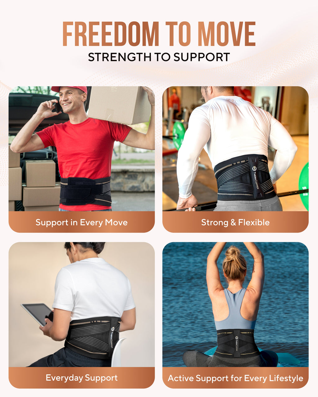 TheraCopper Copper-Infused Lower Back Brace