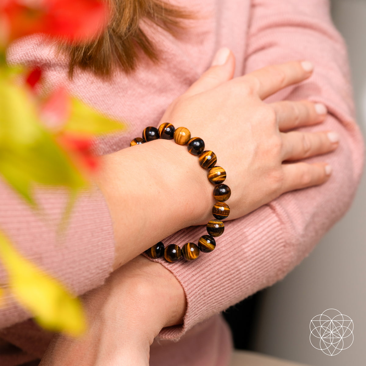 High-grade golden tiger's eye bead bracelet, view 2
