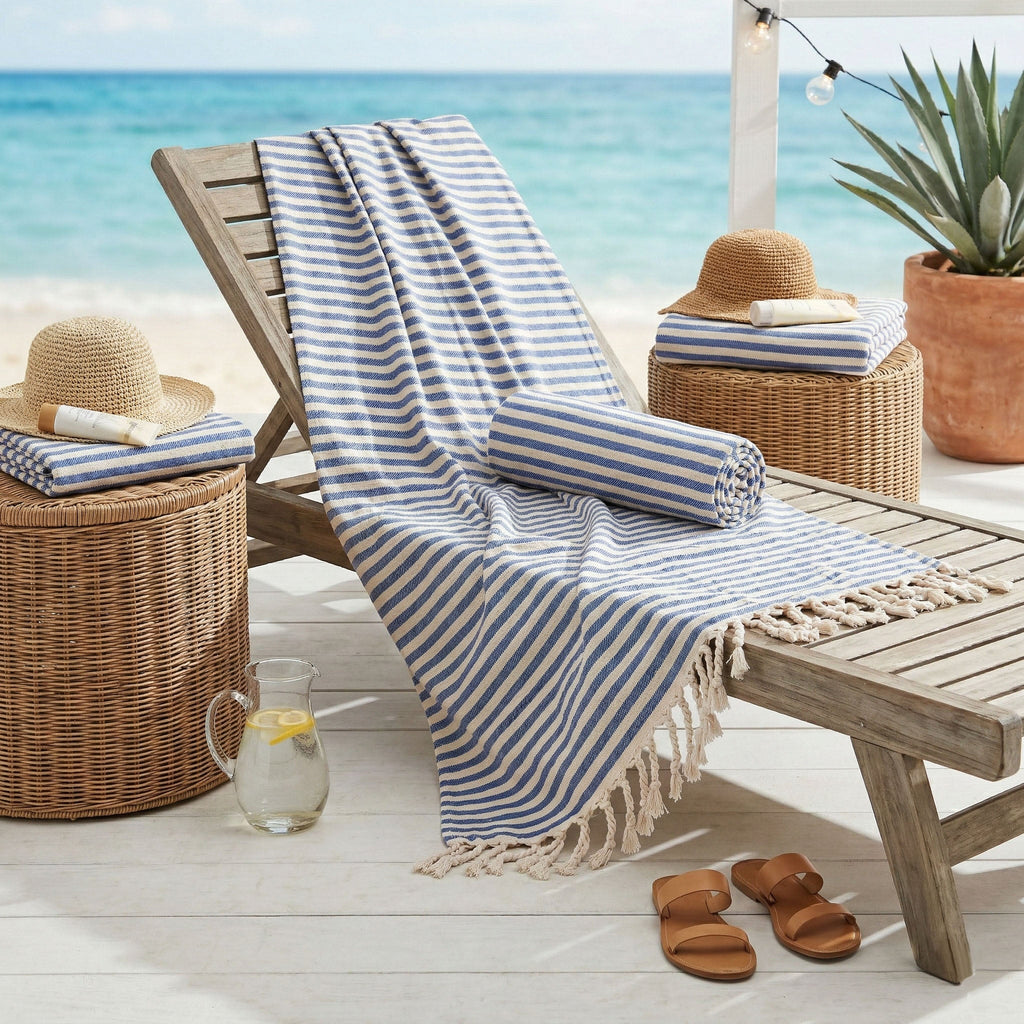 Gia Roma Striped Turkish Cotton Towel