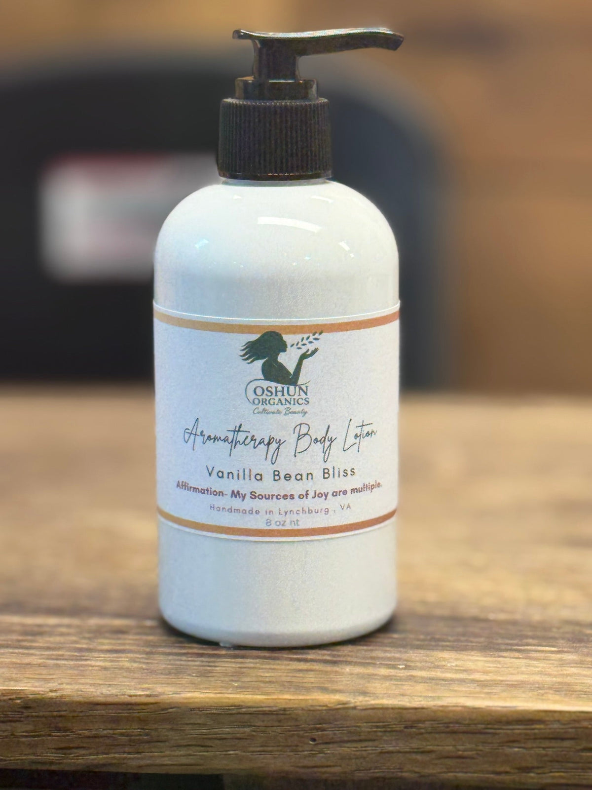 Oshun Organics Plant-Based Body Lotion, Unscented or Scented, 12 oz