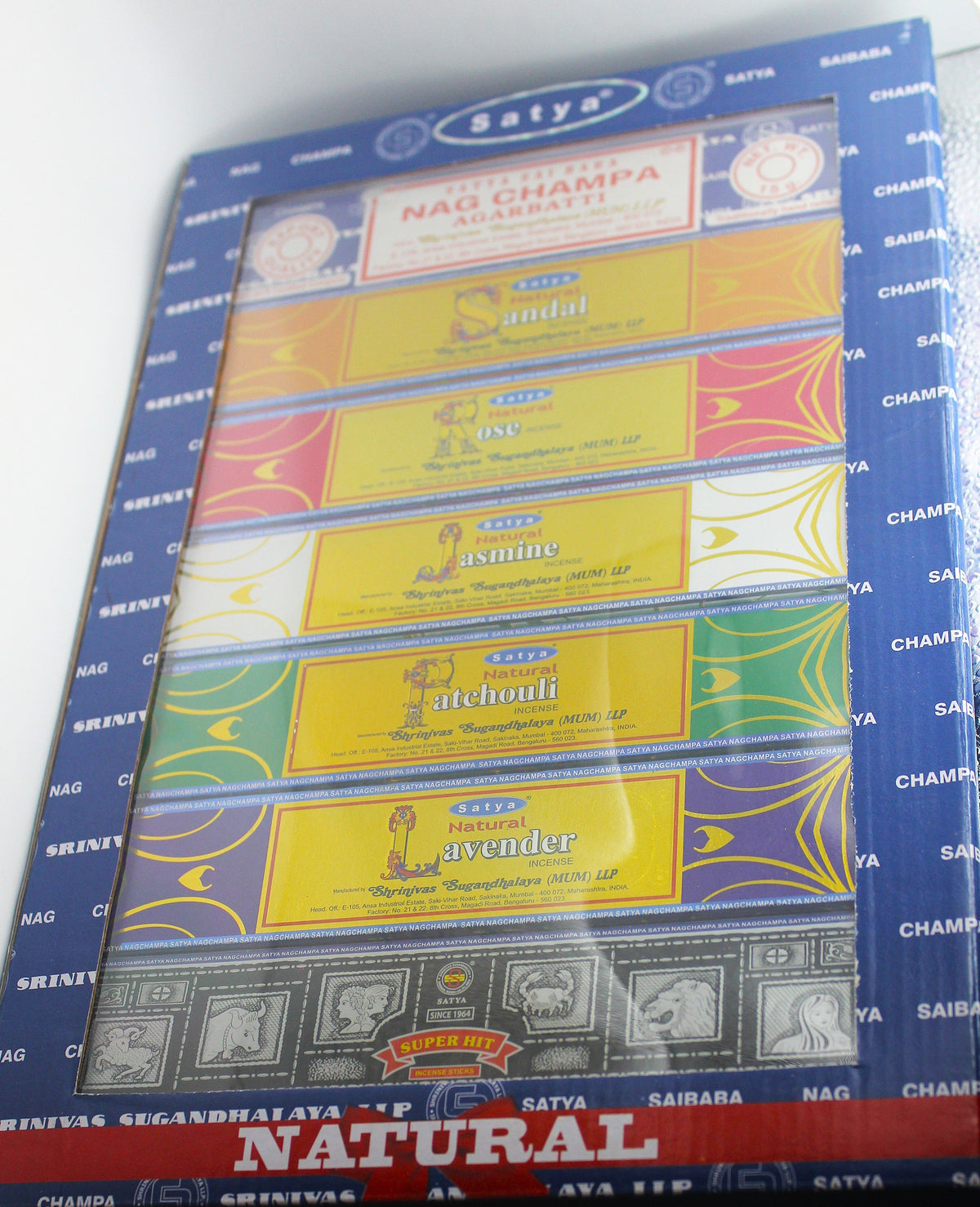 Satya natural incense assortment, 7 pack
