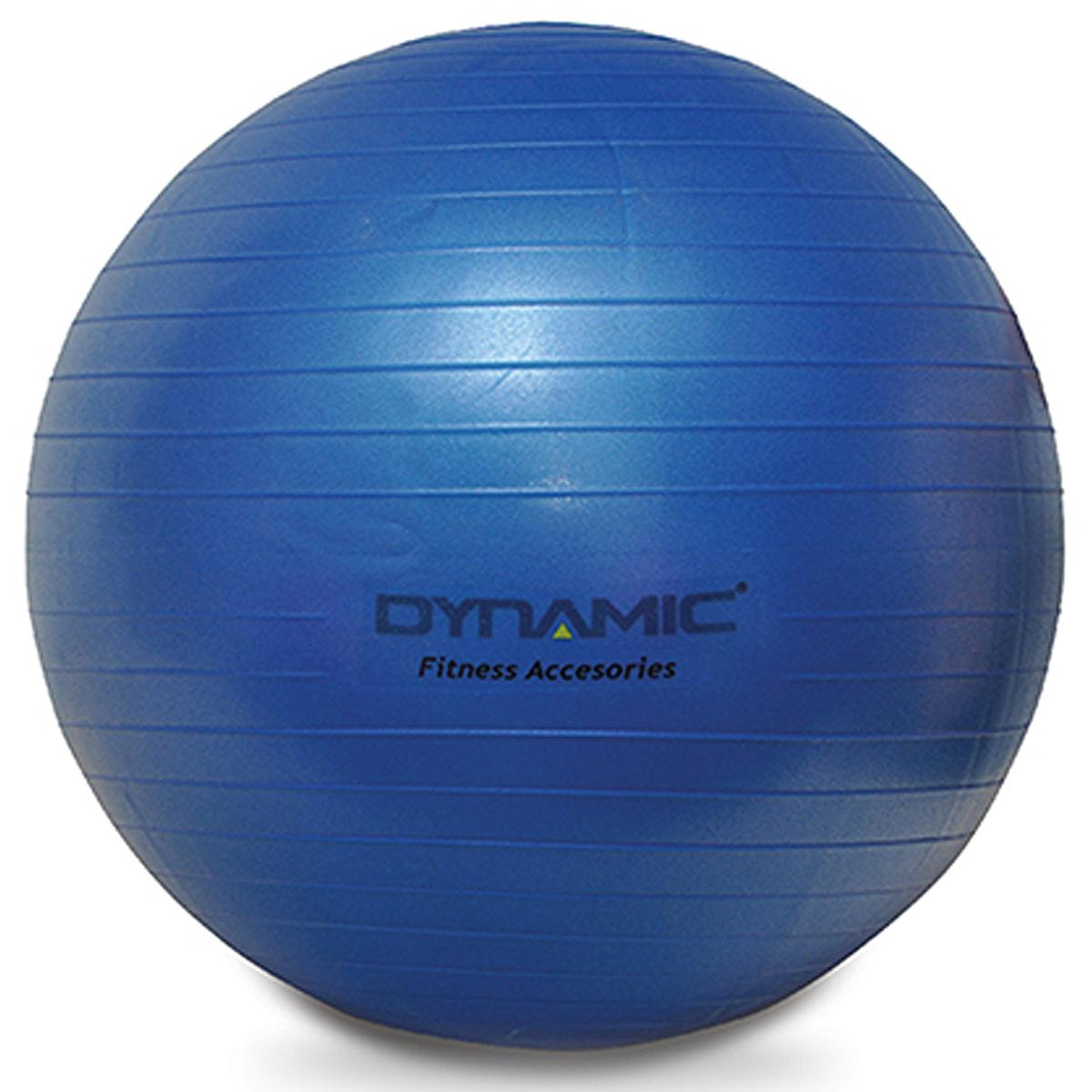 65 cm anti-burst blue exercise ball with pump
