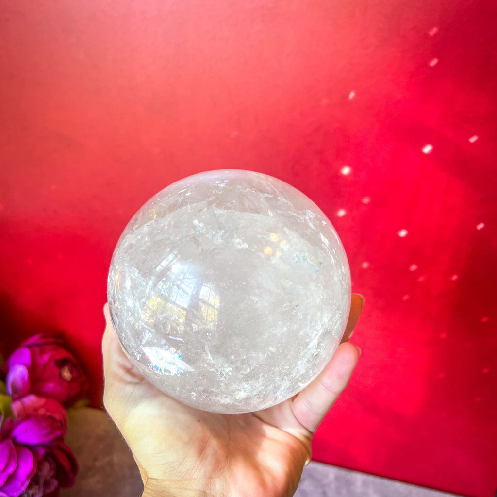 Rainbow Quartz Crystal Sphere, 4.5 Inches