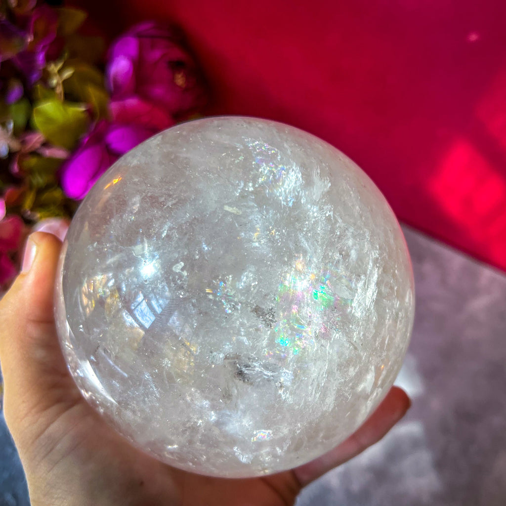 Rainbow Quartz Crystal Sphere, 4.5 Inches