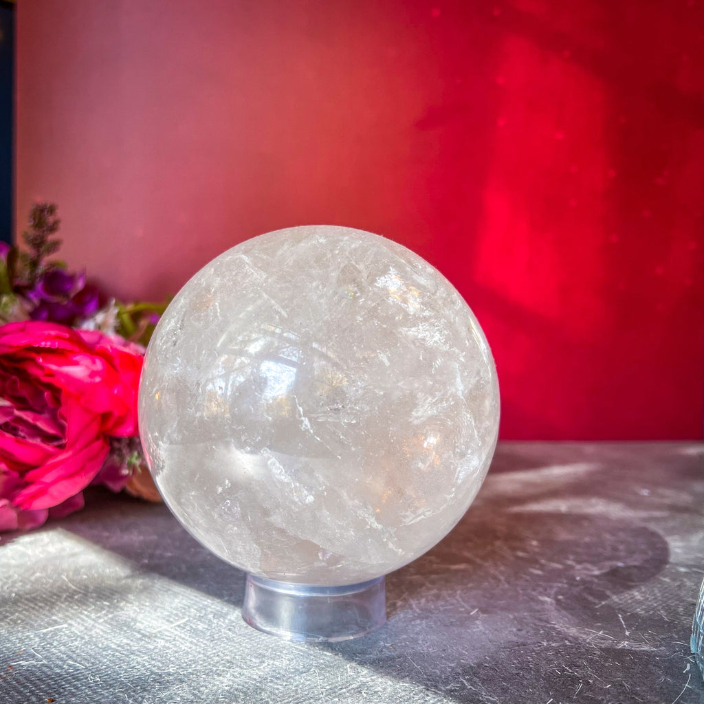 Rainbow Quartz Crystal Sphere, 4.5 Inches