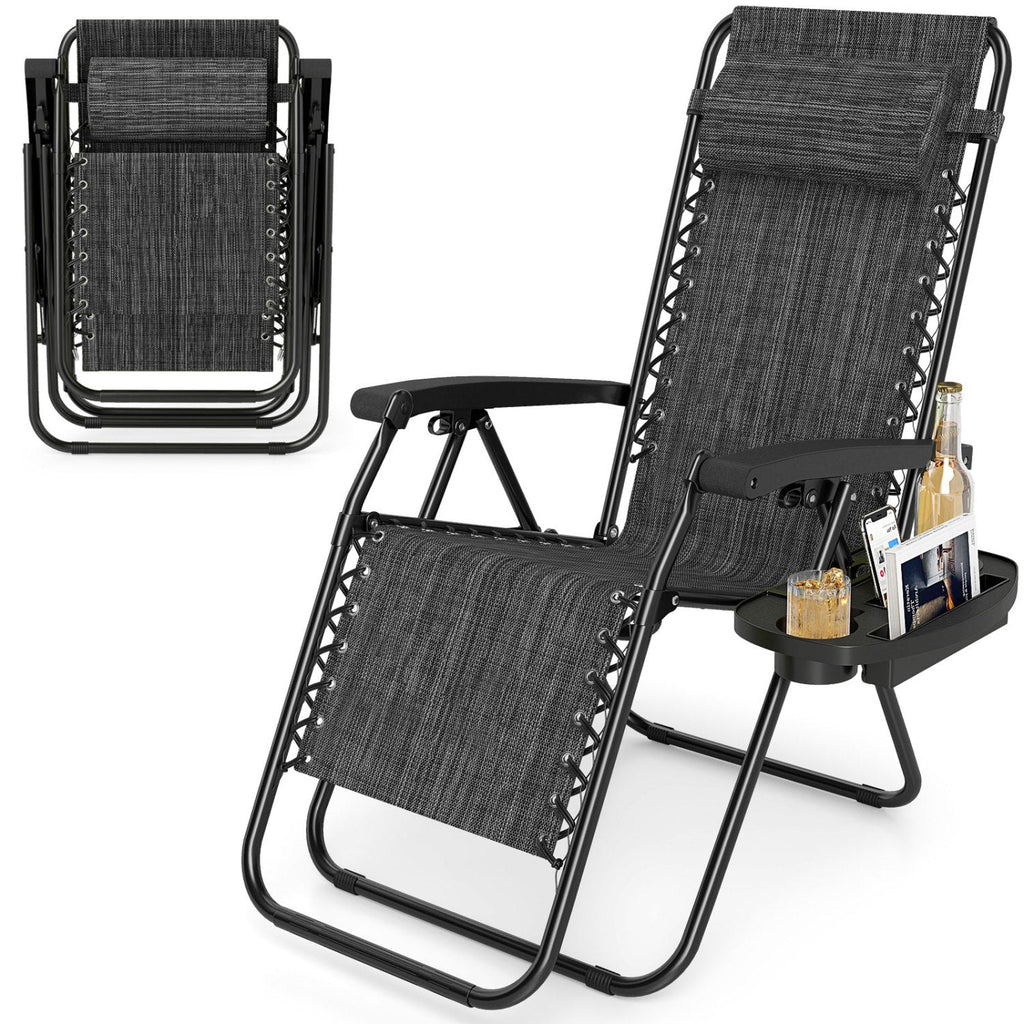 Zero Gravity Recliner Chair with Cup Holder & Pillow