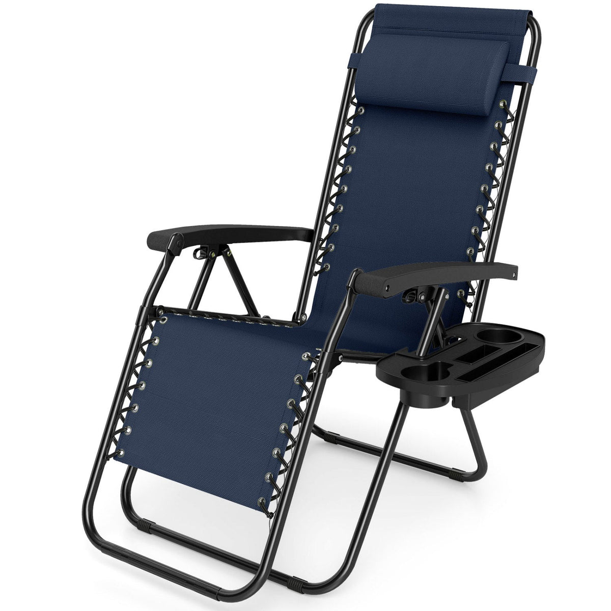 Zero Gravity Lounge Chairs, Set of 2, with Cup Holders