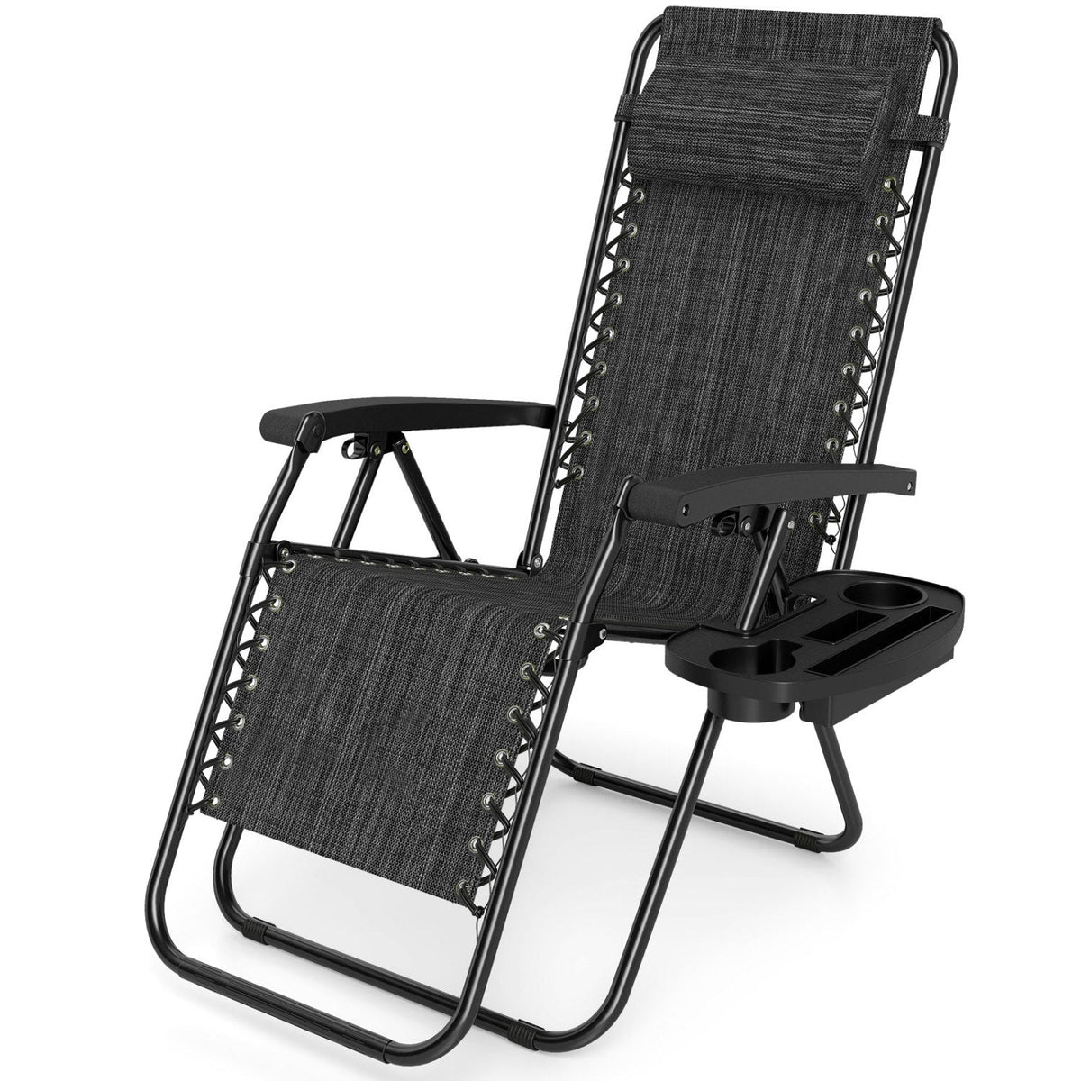 Zero Gravity Lounge Chairs, Set of 2, with Cup Holders