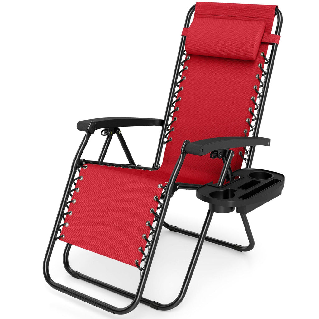 Zero Gravity Recliner Chair with Cup Holder & Pillow