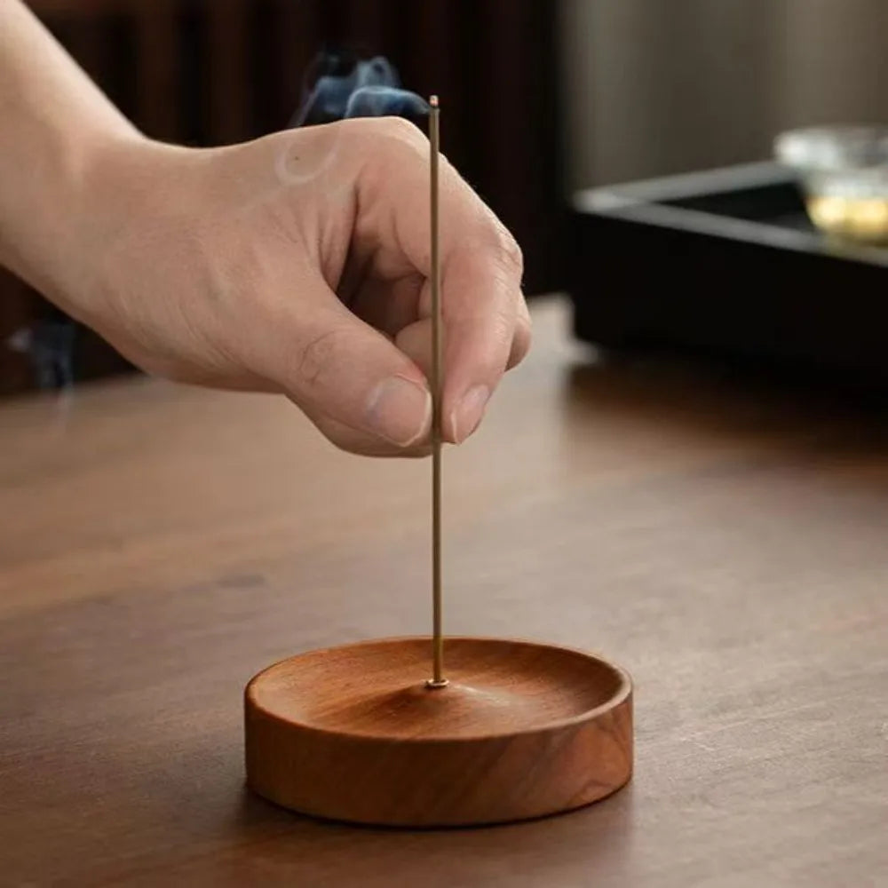 Solid Walnut Backflow Incense Burner