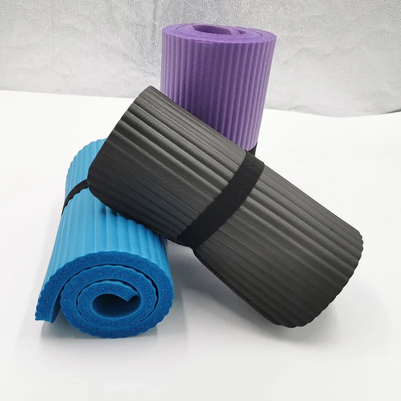 Extra-Thick 15mm NBR Foam Yoga Mat, Blue, Purple or Black