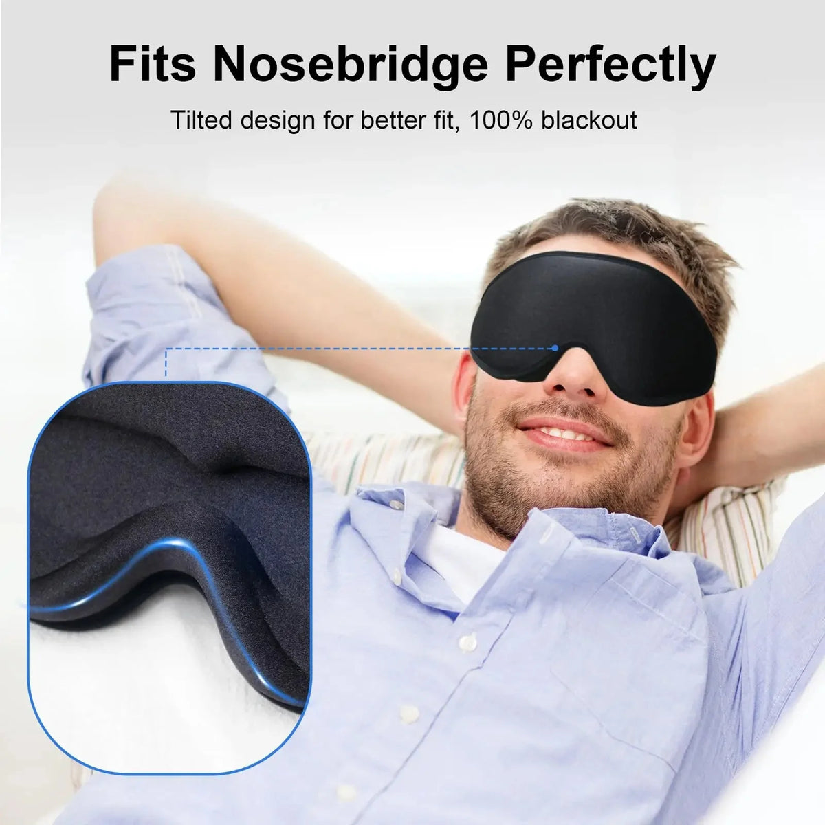 3D Contoured Memory Foam Sleep Mask