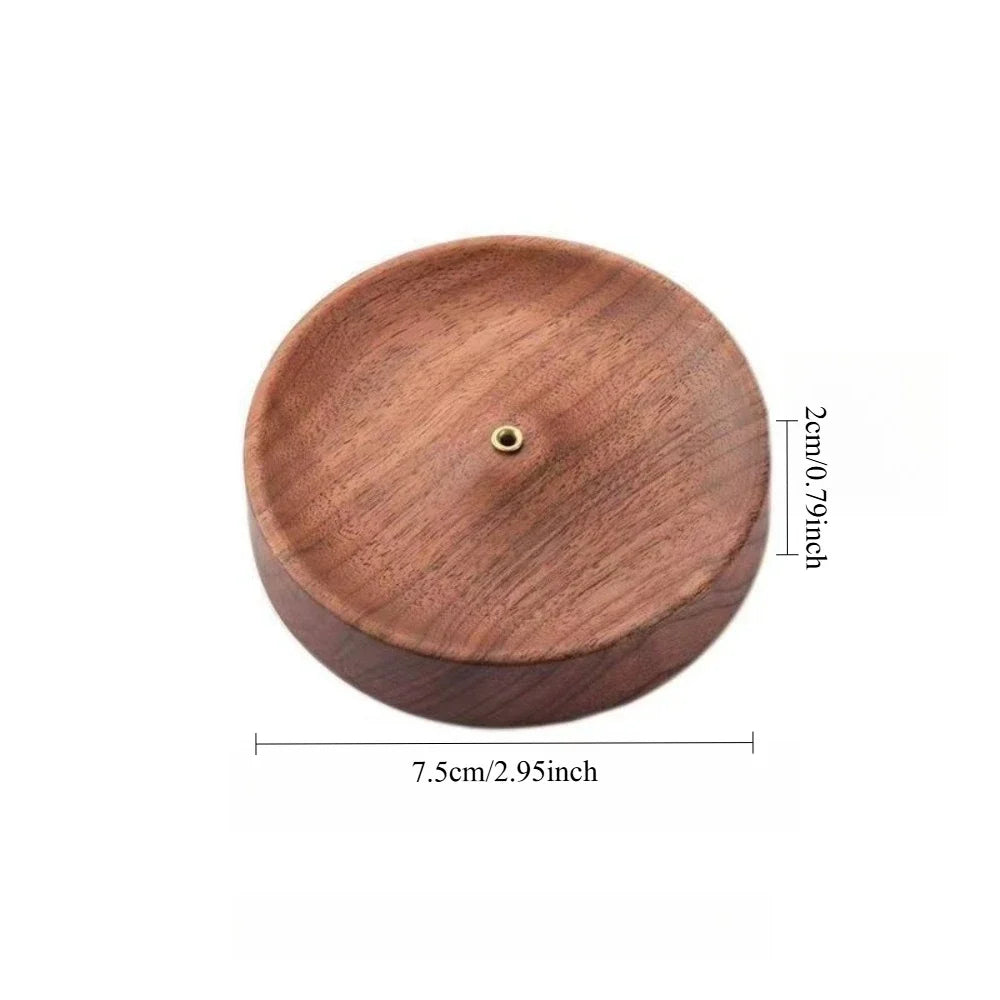 Solid Walnut Backflow Incense Burner