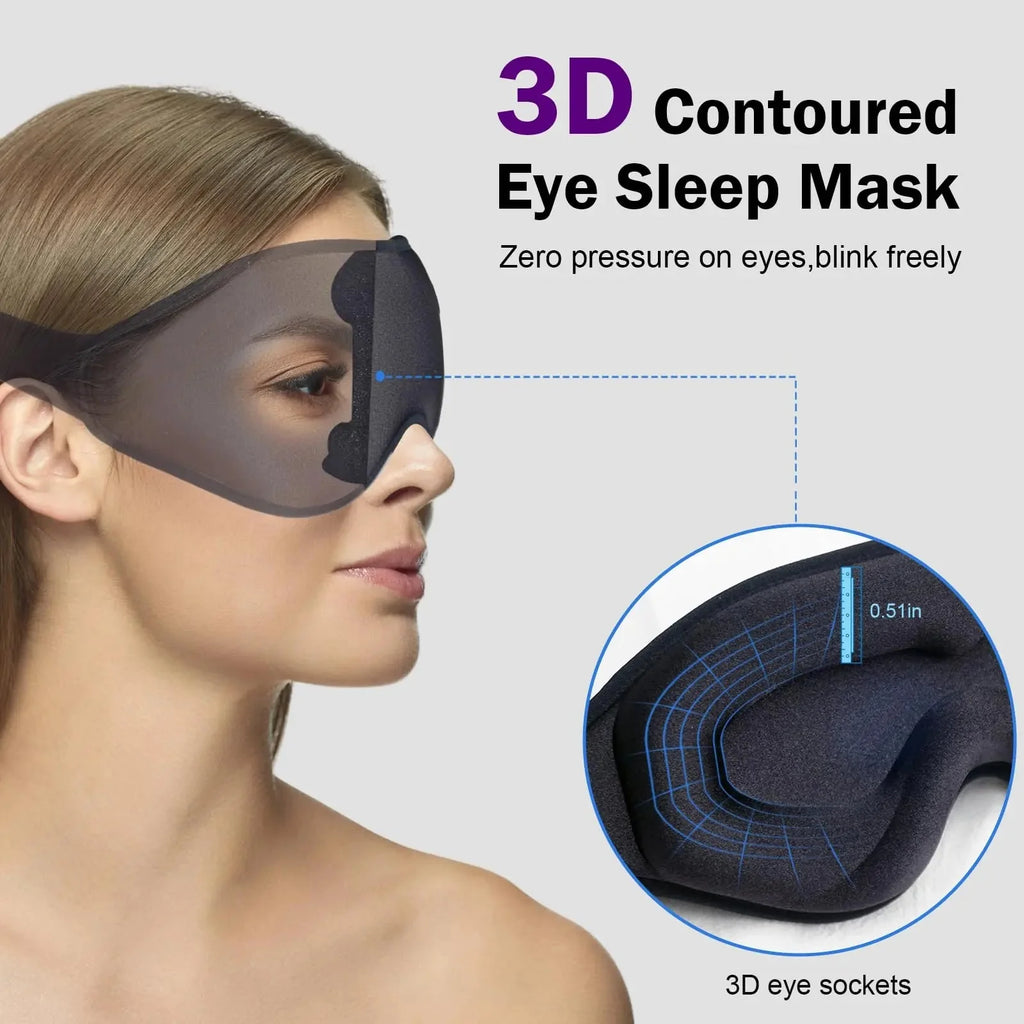 3D Contoured Memory Foam Sleep Mask