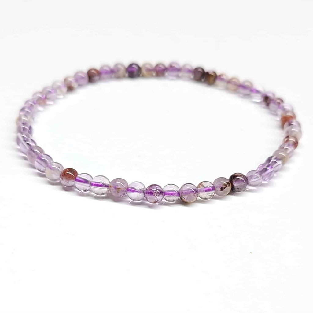 Super 7 crystal round bead bracelet, view 3
