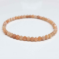 Moonstone round bead stretch bracelet, view 6